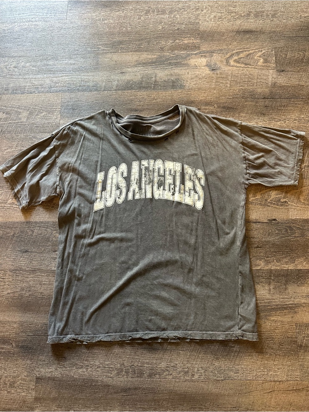 Los Angeles Graphic Crewneck T-Shirt - Charcoal